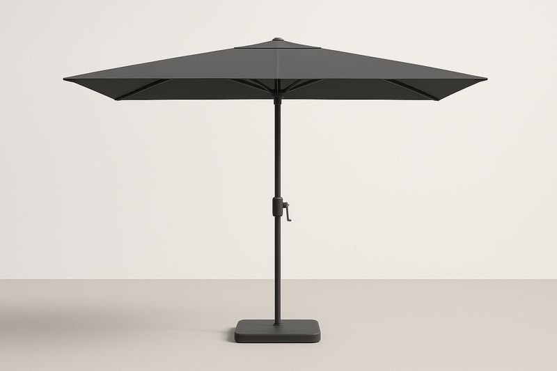 Gartenschirm rechteckig 300x200 cm Aluminium Polyester Anthrazit