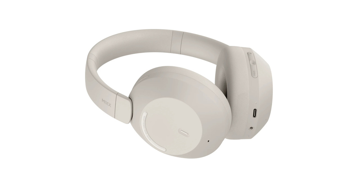 MIXXStreamQ C4 ANC Noise Cancelling Headphones over-ear headset  (Lichtbeige)