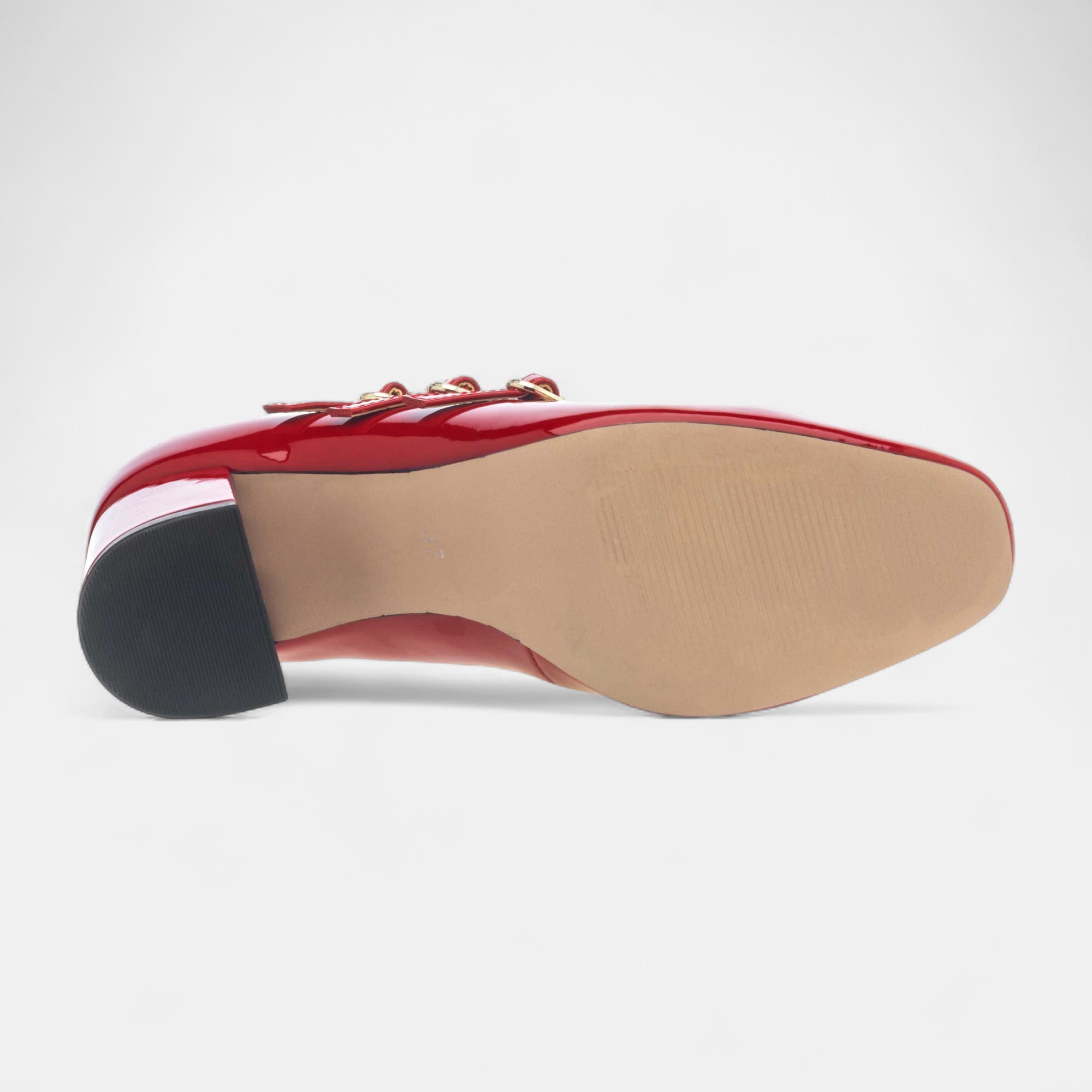 Babies à talon Femme rouge