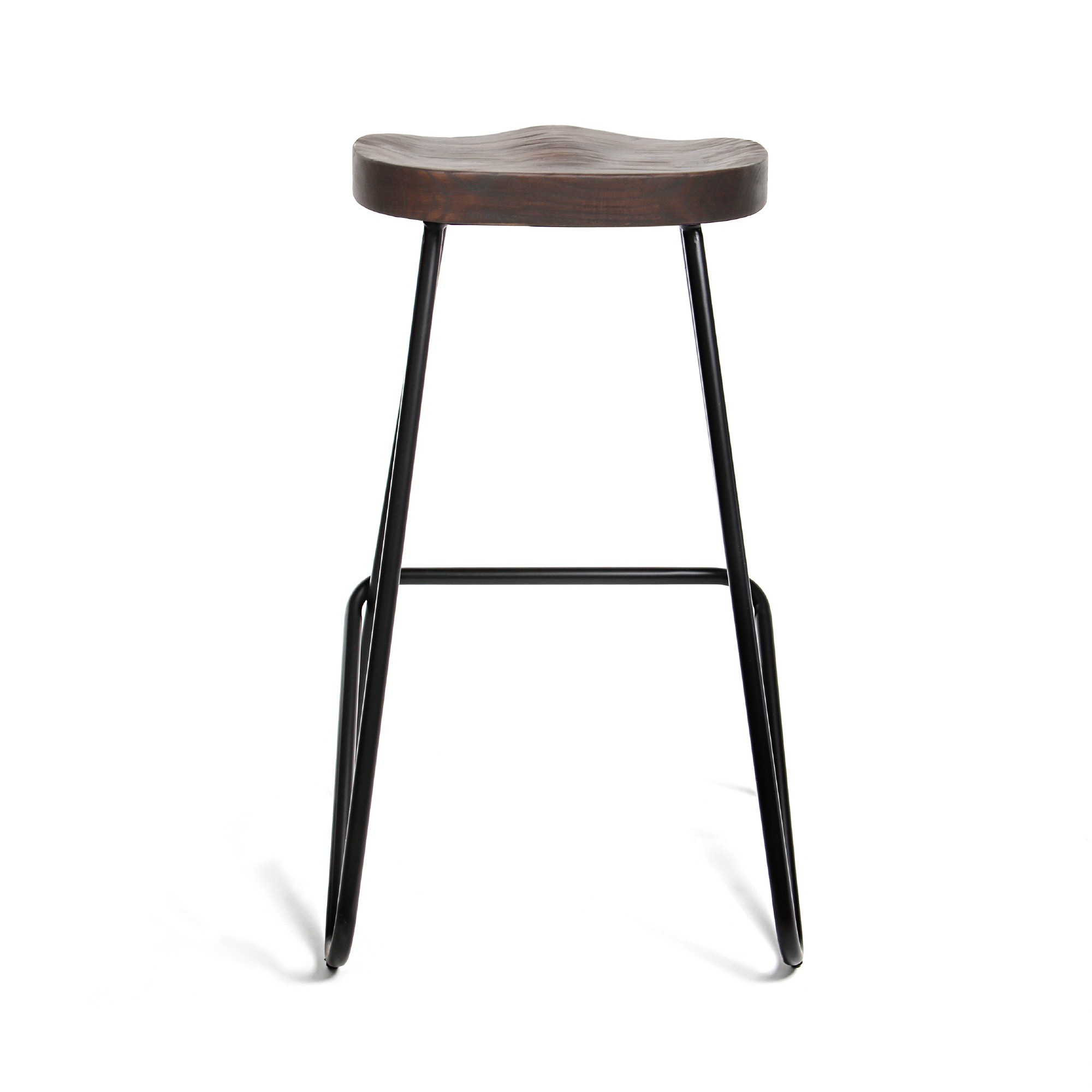 Barhocker 'Denim', braun, T 30 cm, B 40 cm, H 73,5 cm von fischer's lagerhaus