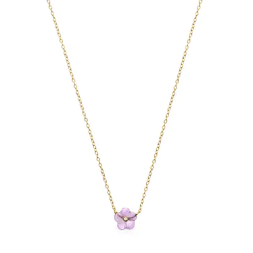 Colar Vita Gold com Ametista e Diamante