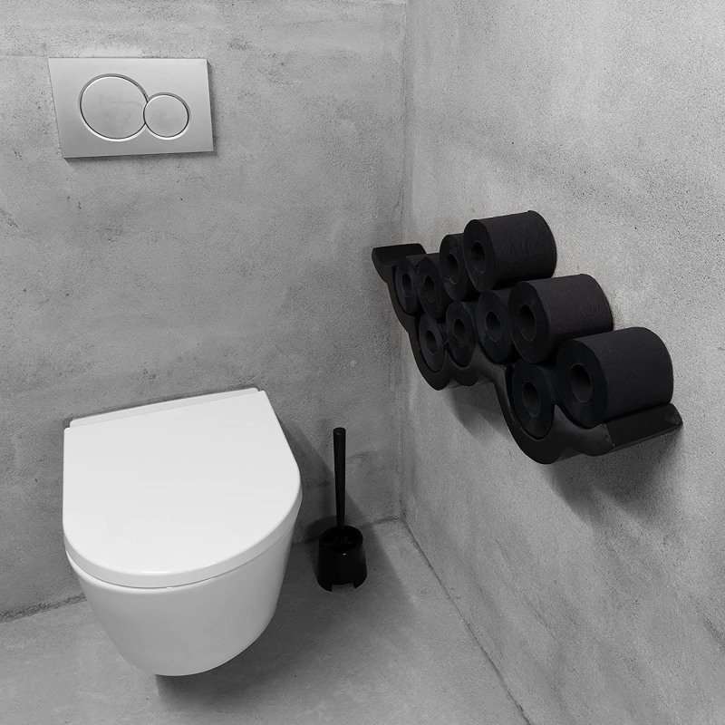 Papier toilette triple épaisseur Renova - 6 rouleaux de 140 feuilles noir