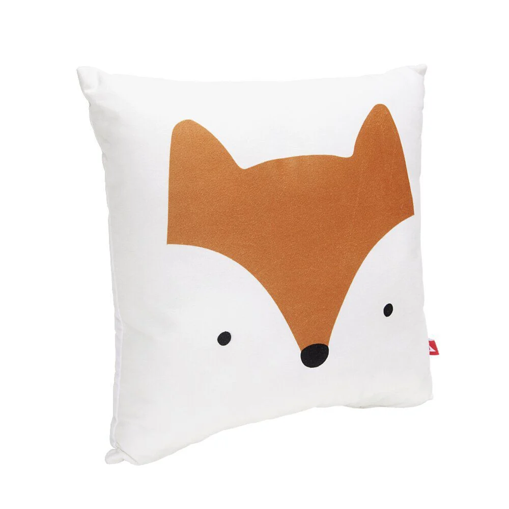 Coussin carré motif renard ou biche 30x30cm