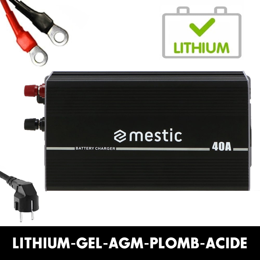 Chargeur de batterie 230V-12V 40A MBC-1040 MESTIC AC vers DC 40 A