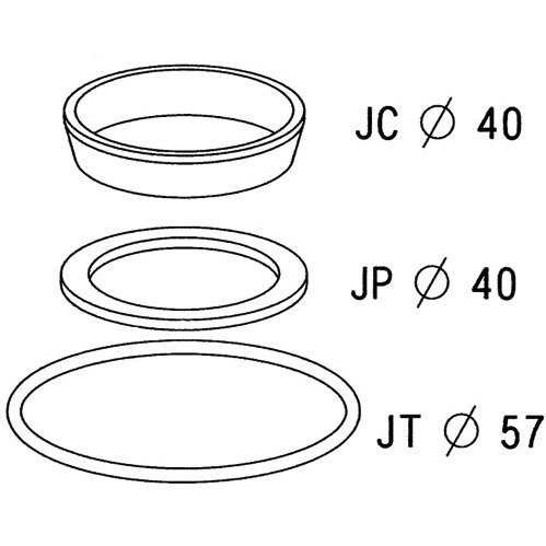 Kit 3 joints pour siphon d'évier noir