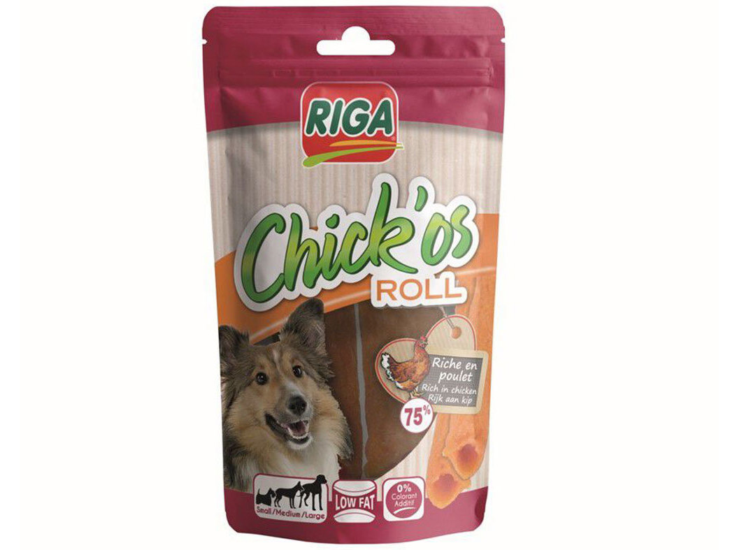 SNACK CÃO RIGA CHICK'OS ROLL 75G