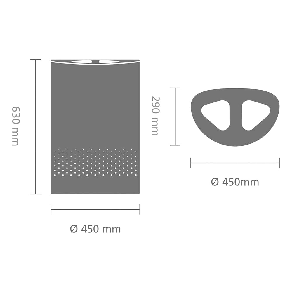 Brabantia - Corbeille à Linge Selector - Deux Triez Compartiments - Portable Sac à Linge - L'ouverture Quick-Drop - Orifices de Ventilation - Pas de Rayures - Peu encombrant - Blanc - 55 L : Cuisine et Maison