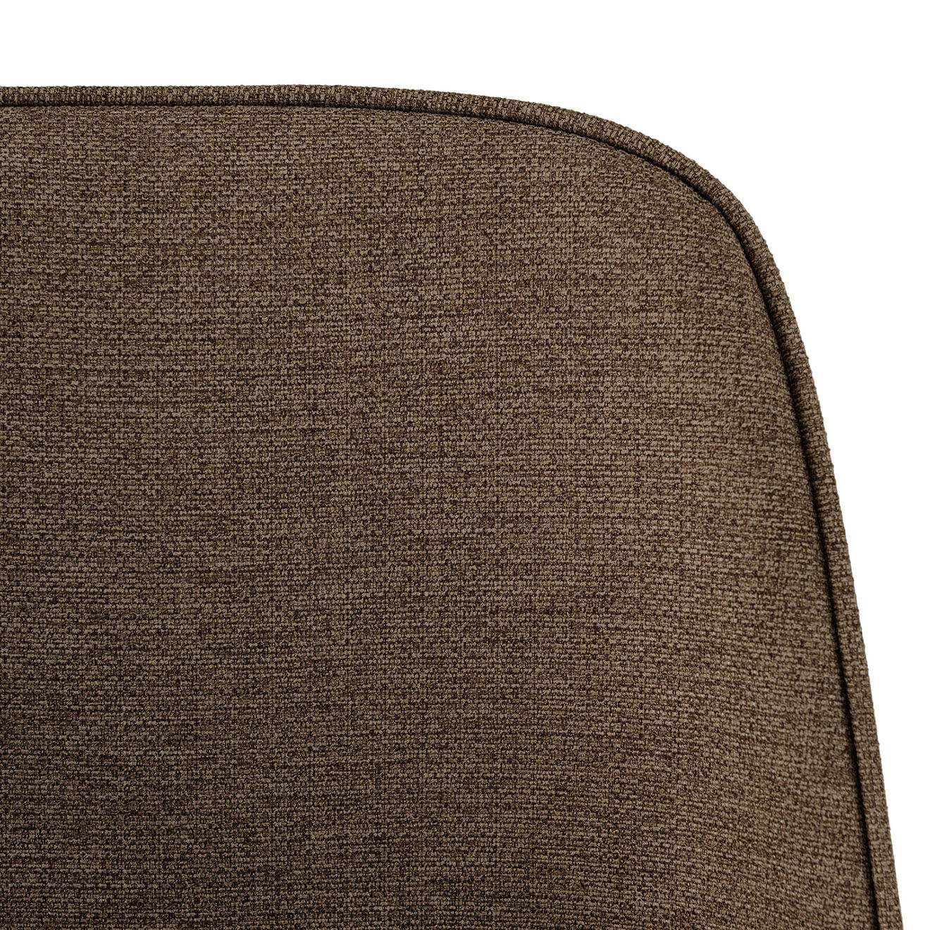 Macabane 2 Chaises en Tissu Tom dossier droit marron - 47x60x81 cm