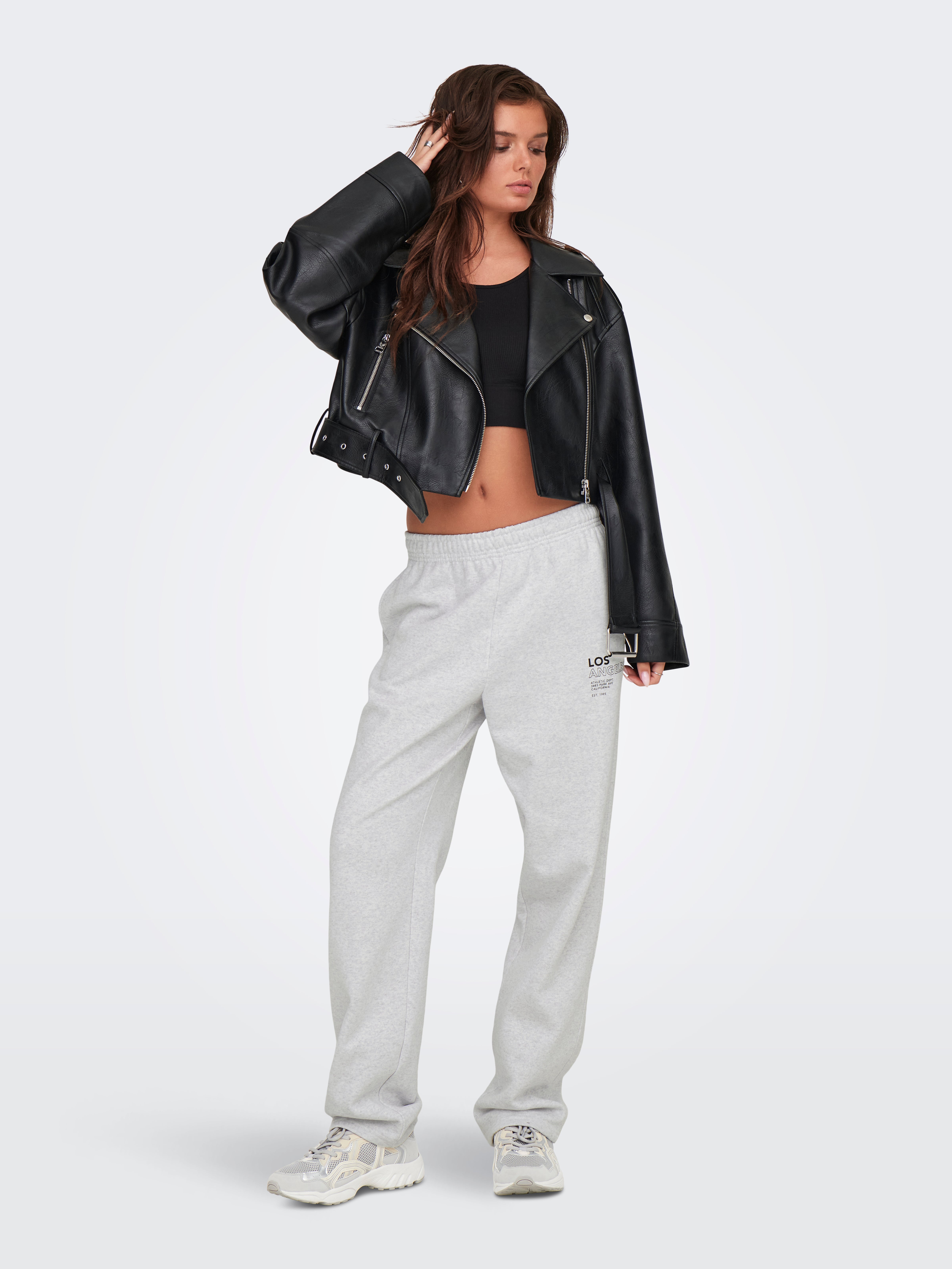 ONLDAZE Weiter Beinschnitt Jogginghose Light Grey Melange