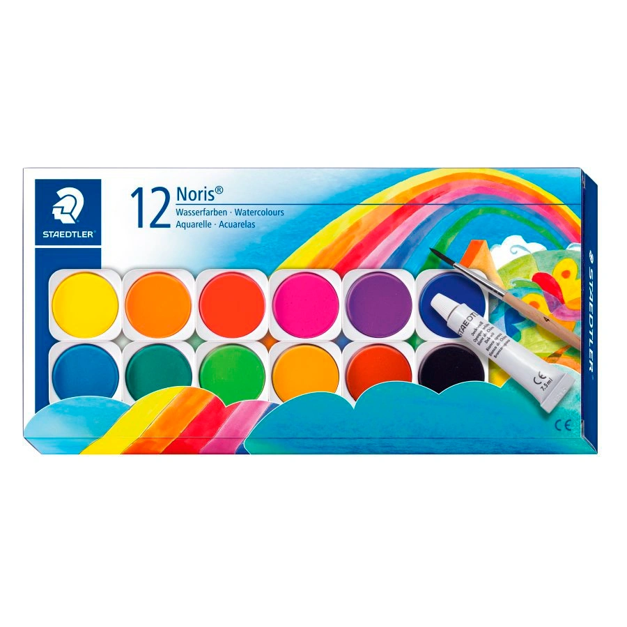888 NC12 Noris Club® Farbkasten mit Wasserfarben