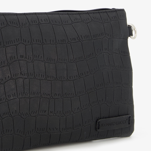 Renato Lucci dames schoudertas met crocoprint