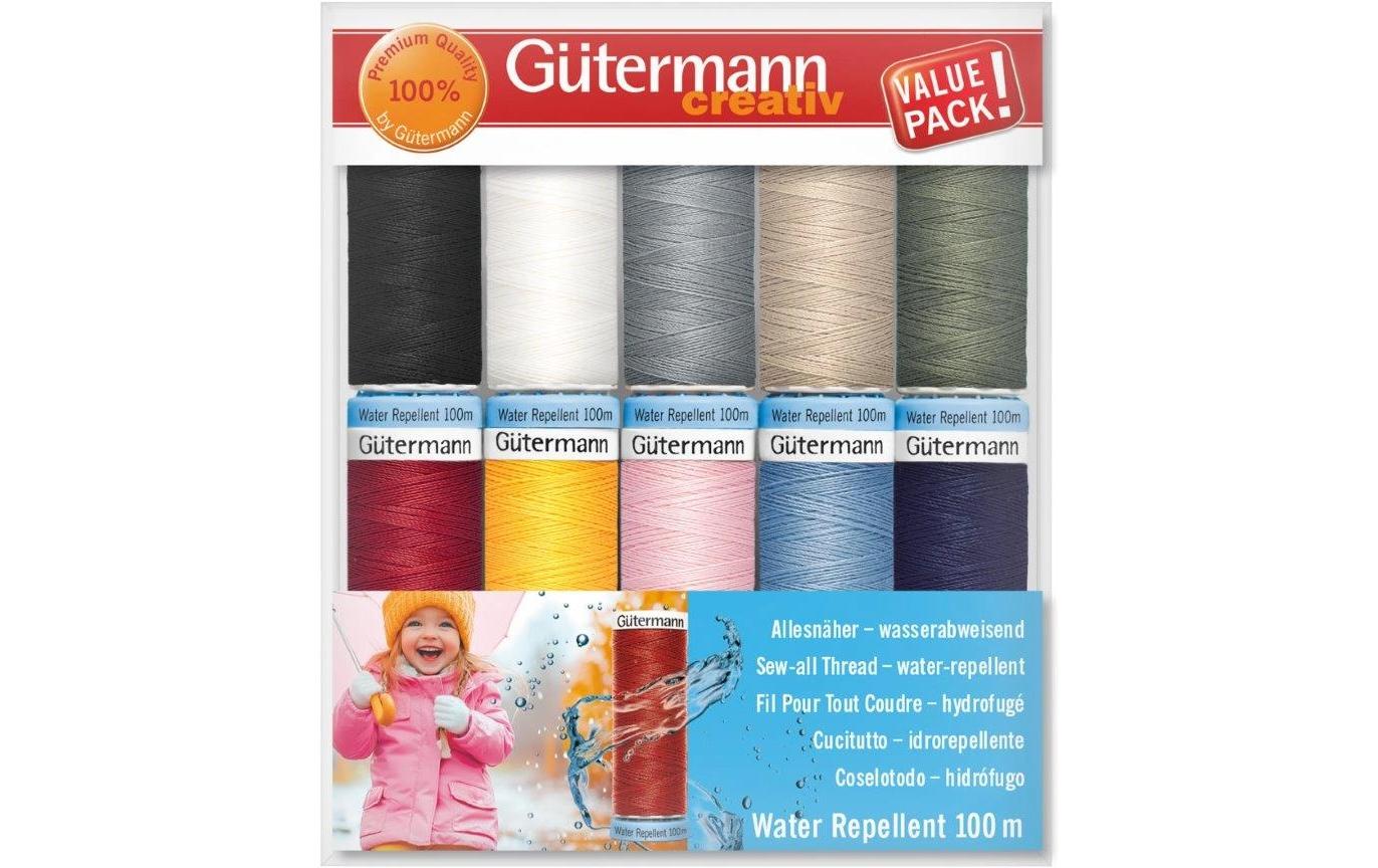 Nähgarn-Set Water Repellent 10 Stück, MehrfarbigWasserabweisender Universalnähfaden im Set