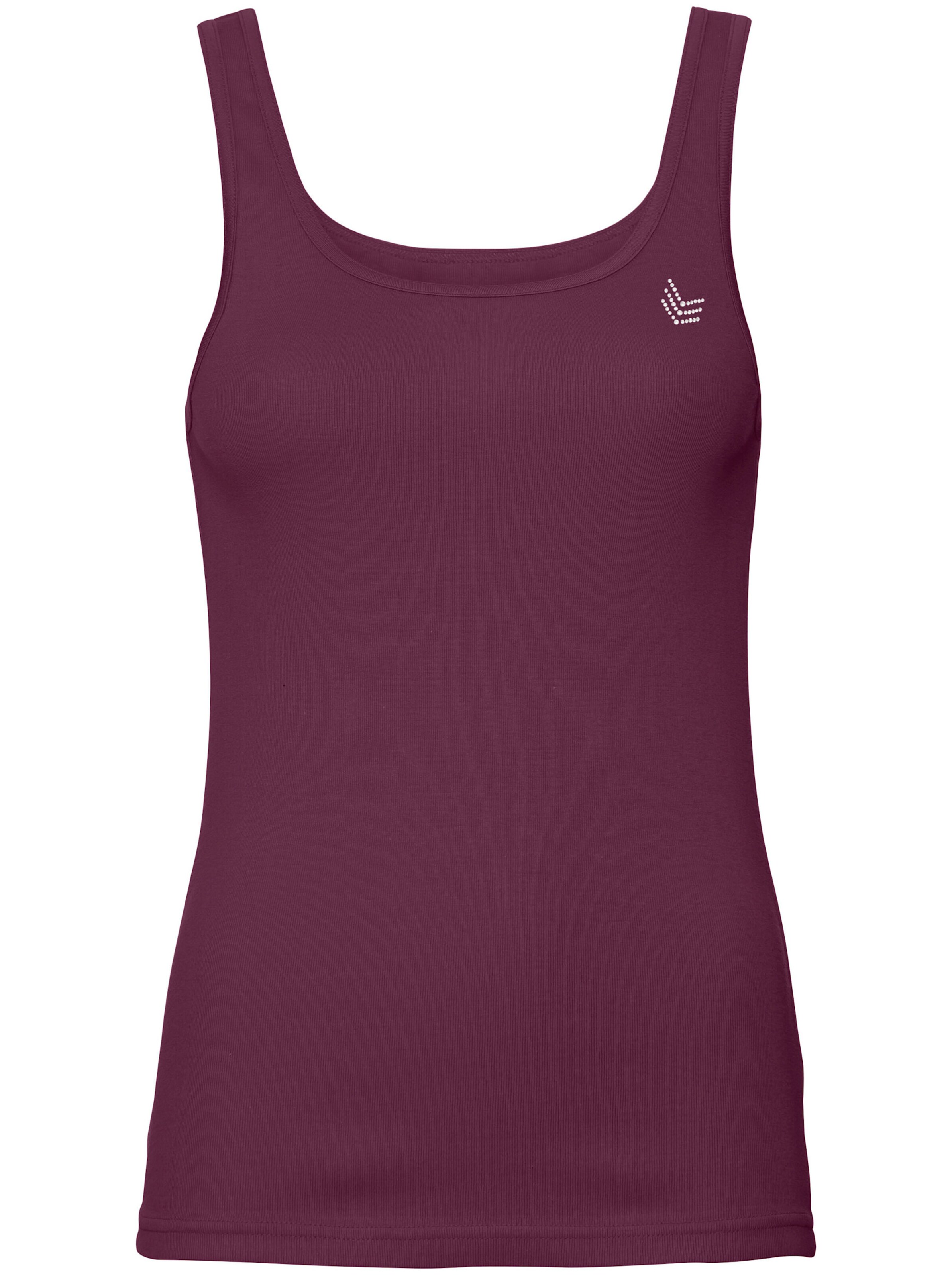 wäschepur Achseltop in 2x petrol + 2x aubergine