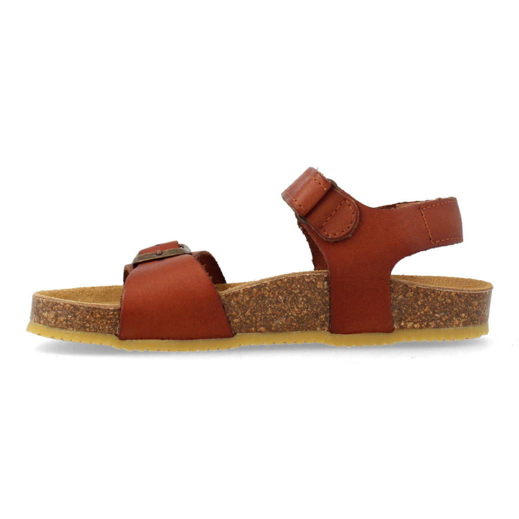 Develab leren sandalen cognac