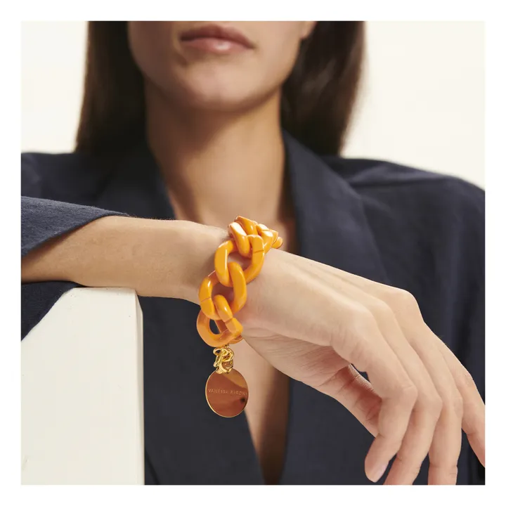 Vanessa Baroni Bracelet Flat Chain | Orange