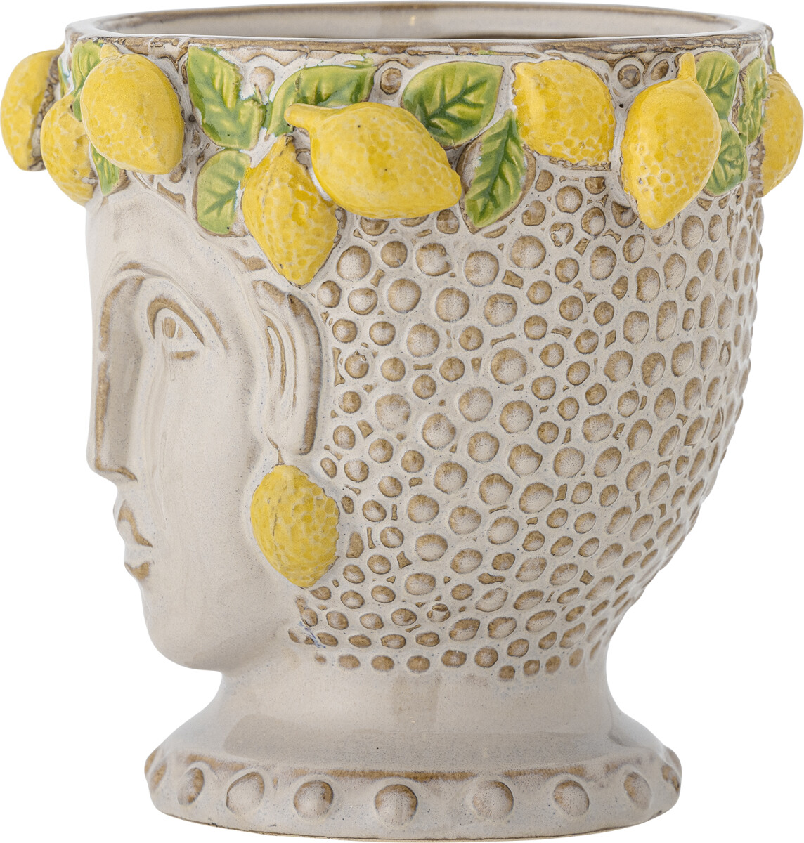 Creative Collection - Limone Urtepotteskjuler - Gul - Stentøj Keramik