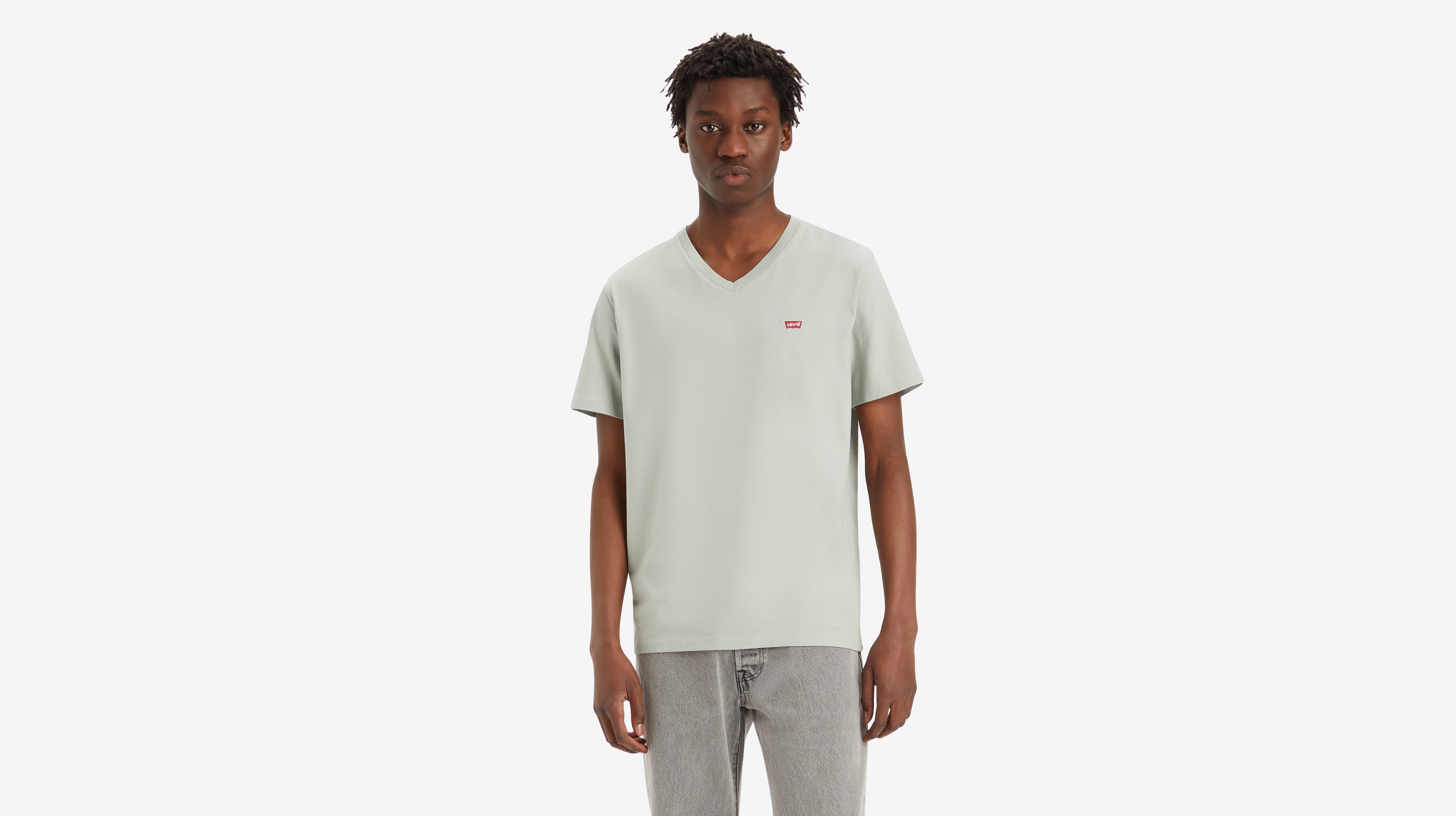T-shirt col V Original Housemark - Belgian Block - Gris