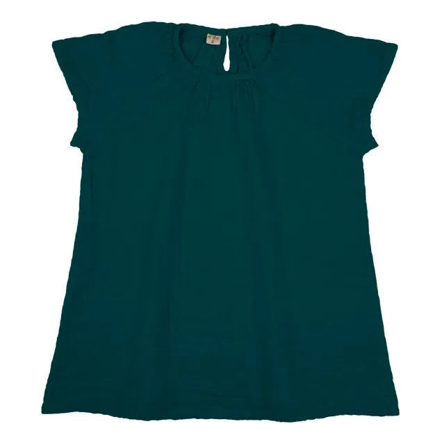 Numero 74 Robe Coton Bio Clara | Teal Blue S022
