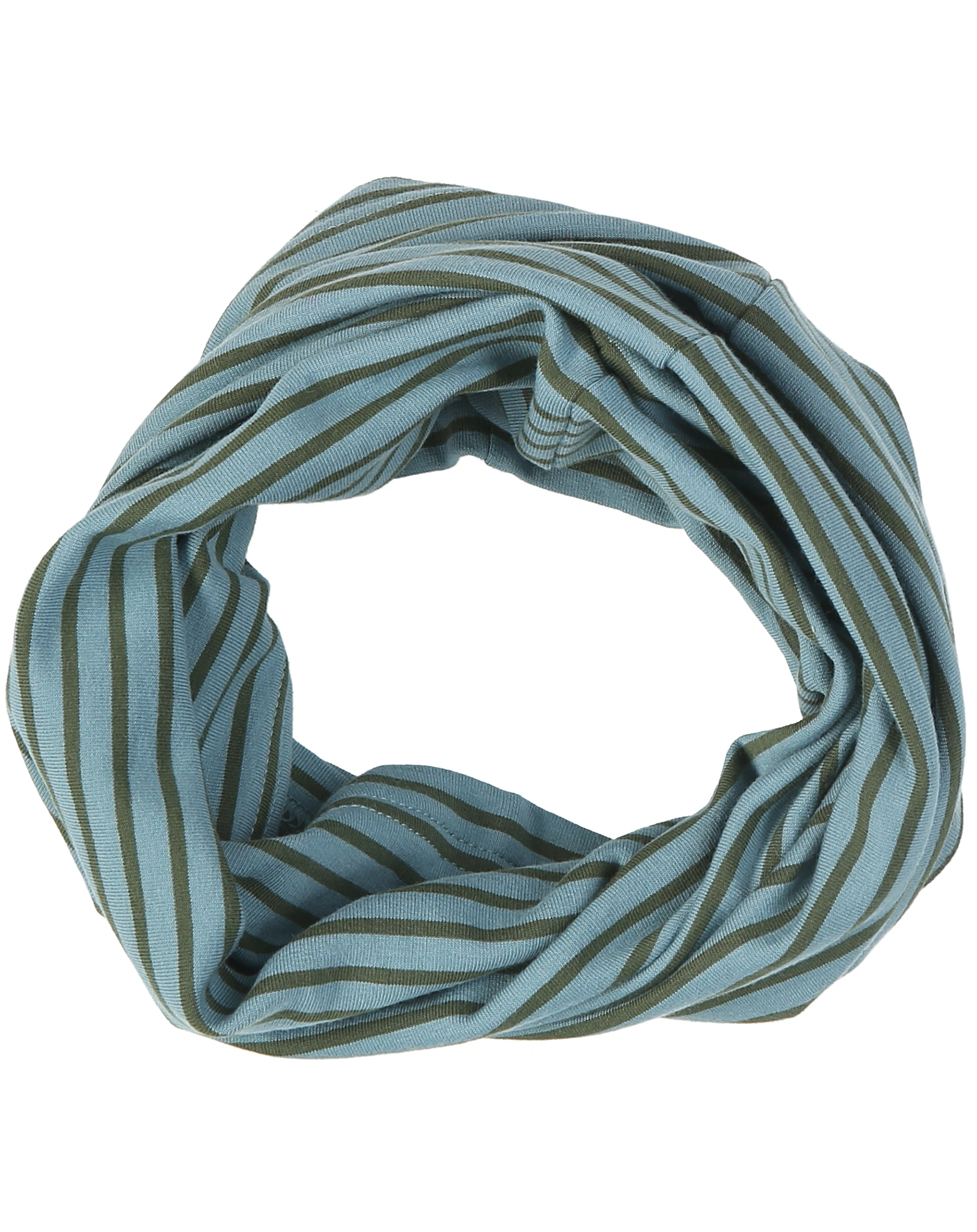 Jersey-Schlauchschal TUNNELI TWIST in smoke blue/ bronze green