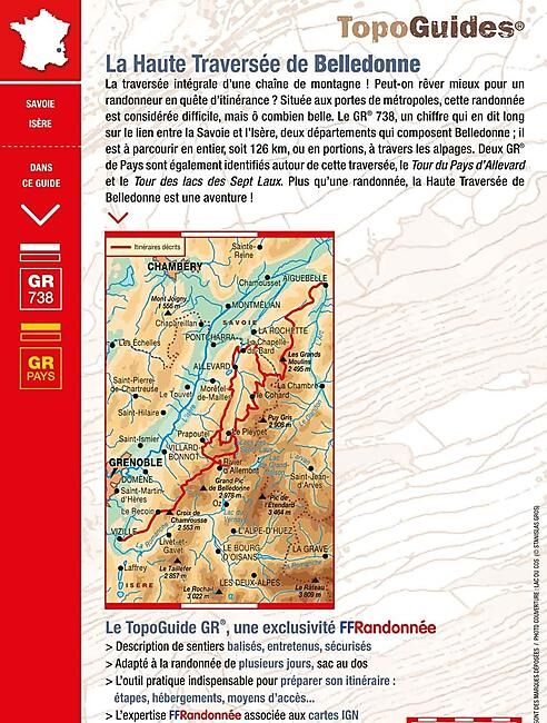 FFRP - 738 LA HAUTE TRAVERSEE DE BELLEDONNE FFRP