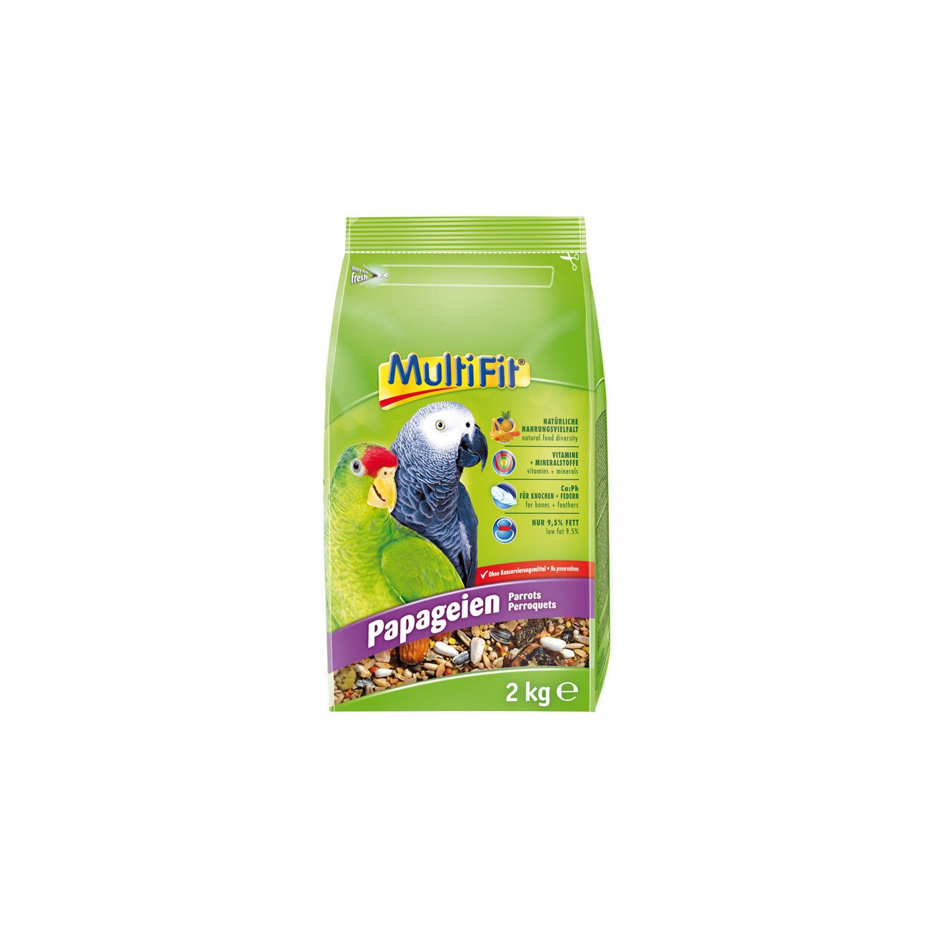 MultiFit Vollnahrung für Papageien 2kg