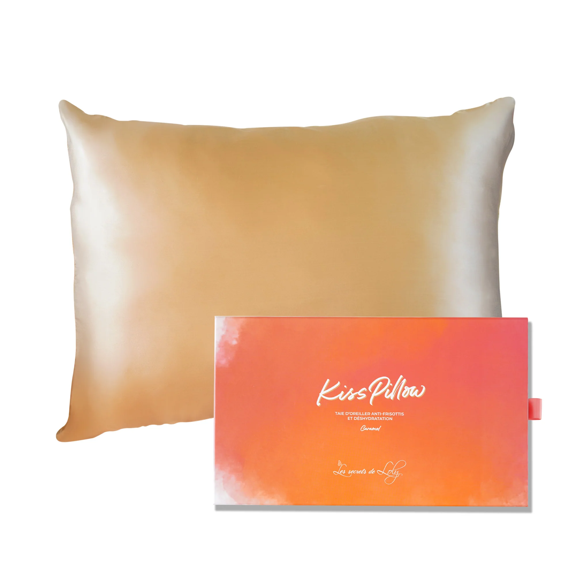Kiss Pillow Caramel - Taie d'oreiller anti-frisottis