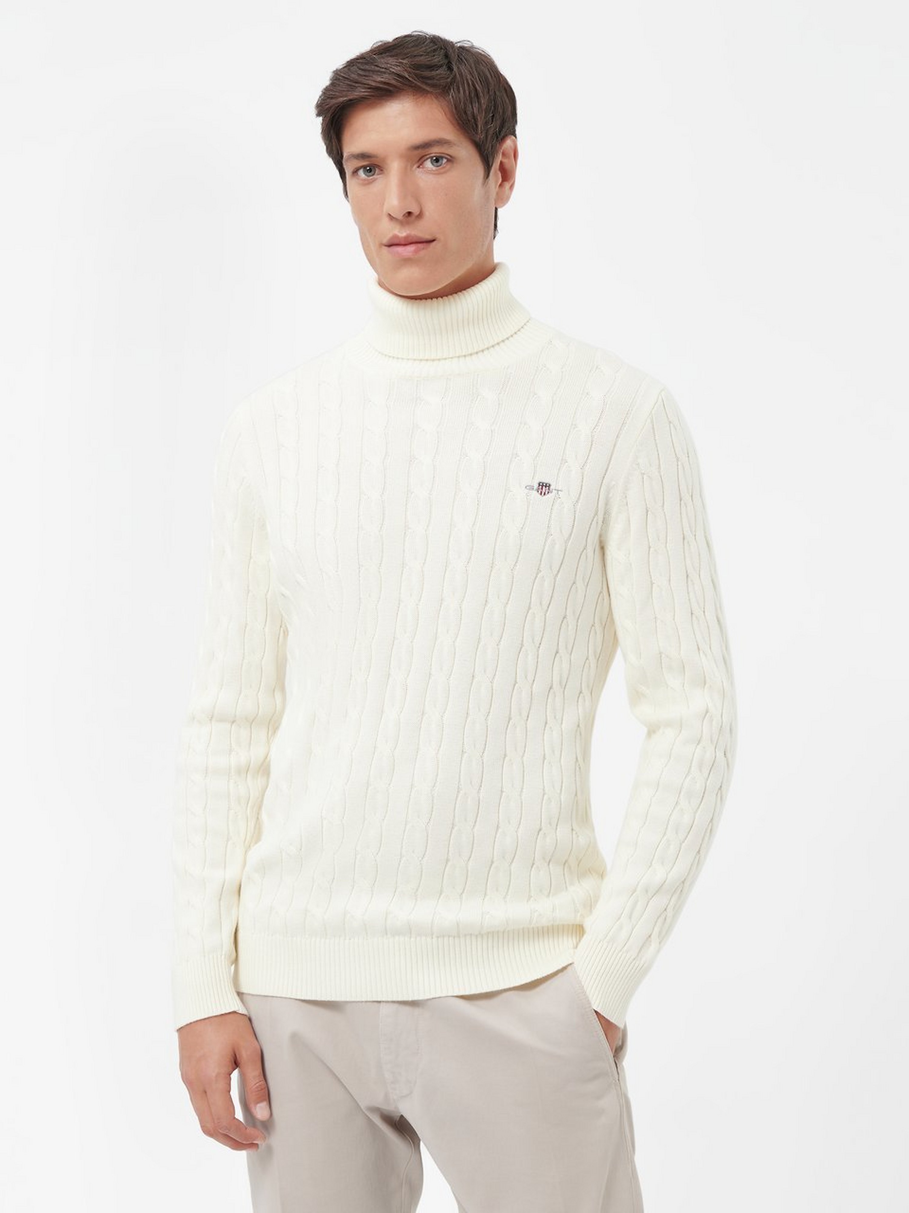 Rollkragen-Pullover COTTON CABLE TURTLE NECK
