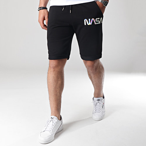 Short Jogging Iridescent Worm Logo Noir