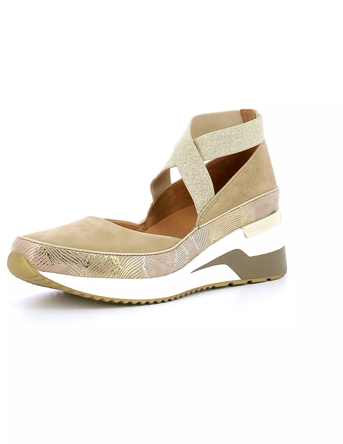 MAM ZELLE VOLOU - Ballerines & babies WAVECREMEVELOURSABLE