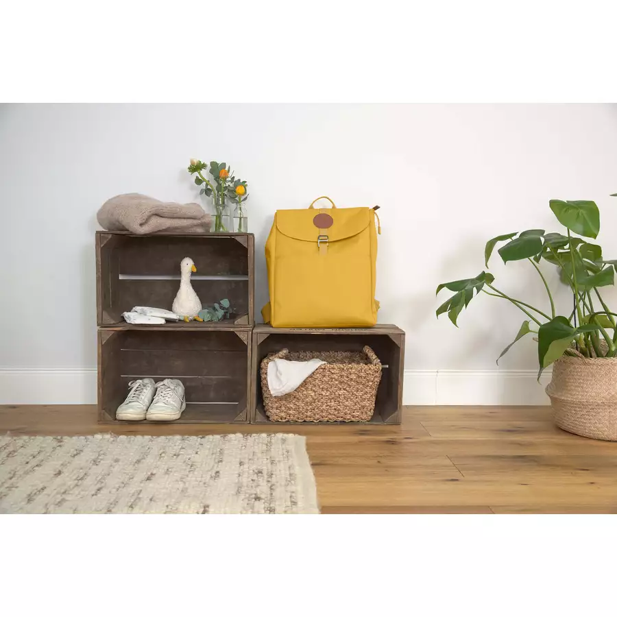 LÄSSIG Wickelrucksack GRE Backpack Adventure lemon curry