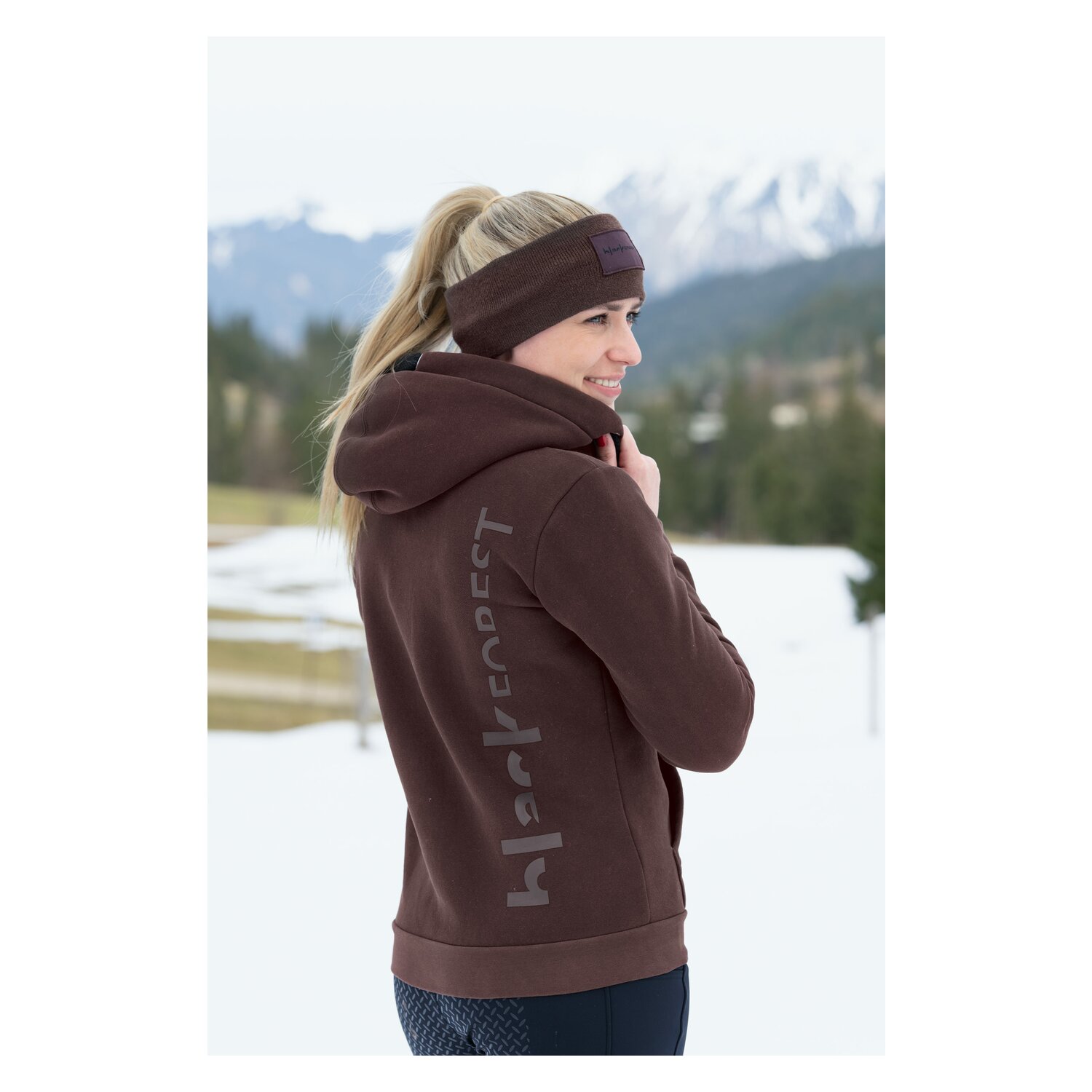 black forest Stirnband mit Logopatch  - chocolate - Einheitsgröße