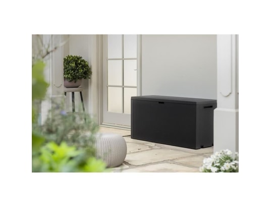 HABITAT ET JARDIN - Coffre de jardin résine emily - 270l - 118 x 45 x 57 cm - gr...