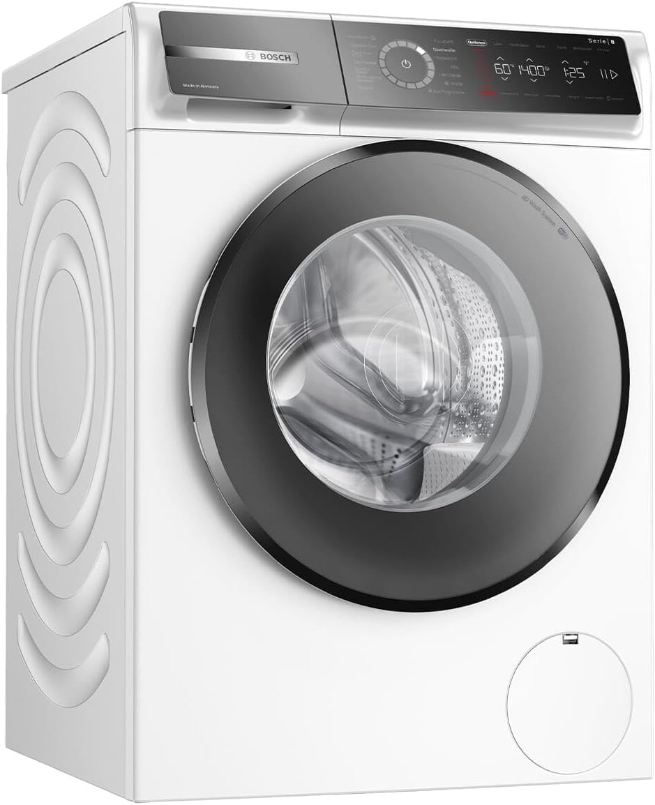 Bosch WGB244071, Stiftung Warentest Testsieger*, Serie 8, Smarte Waschmaschine 9 kg, Made in Germany, Fleckenautomaik, Iron Assist reduziert Knitterfalten, Mini Load für Einzelteile, Speed Perfect