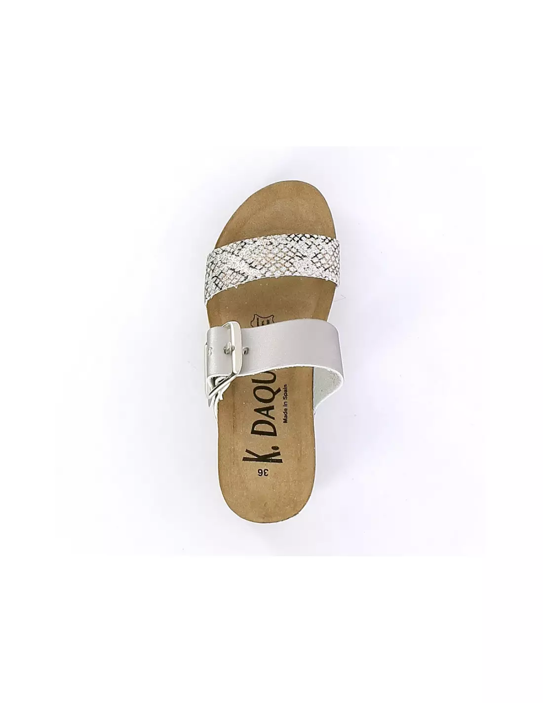 K DAQUES COPLA PYTON ARGENT - Sandales & nu-pieds Argent