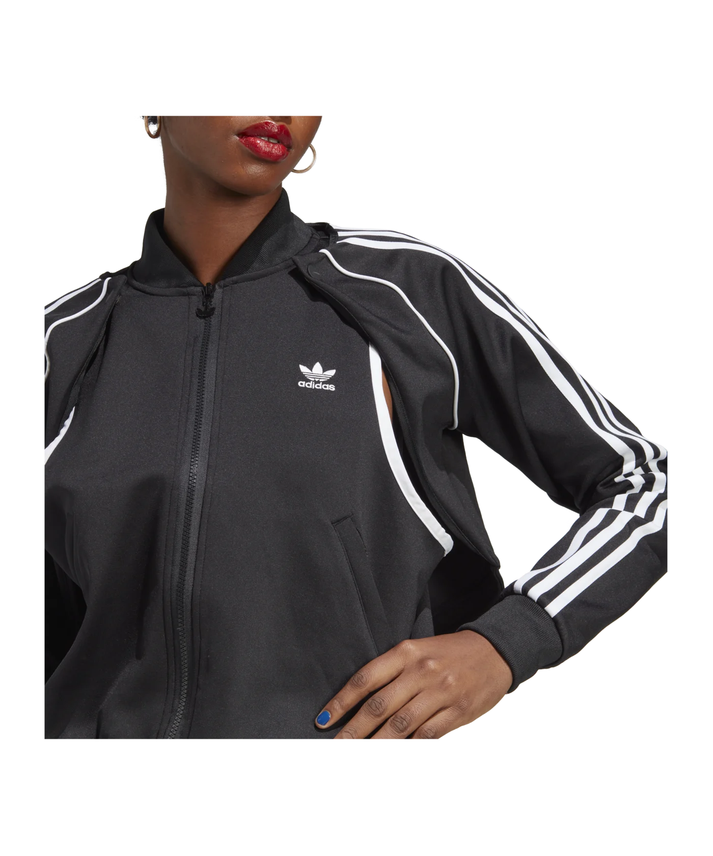 adidas Tracktop Jacke Damen Schwarz