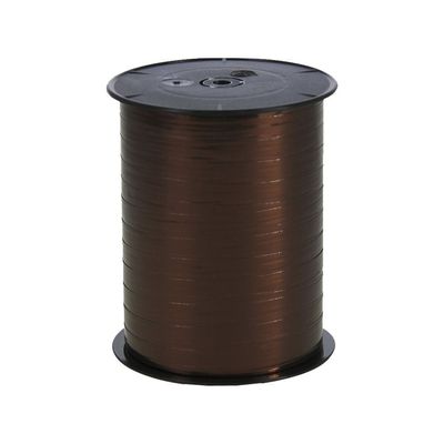 Maildor - Bolduc métallisé - ruban d'emballage 7 mm x 250 m - chocolat