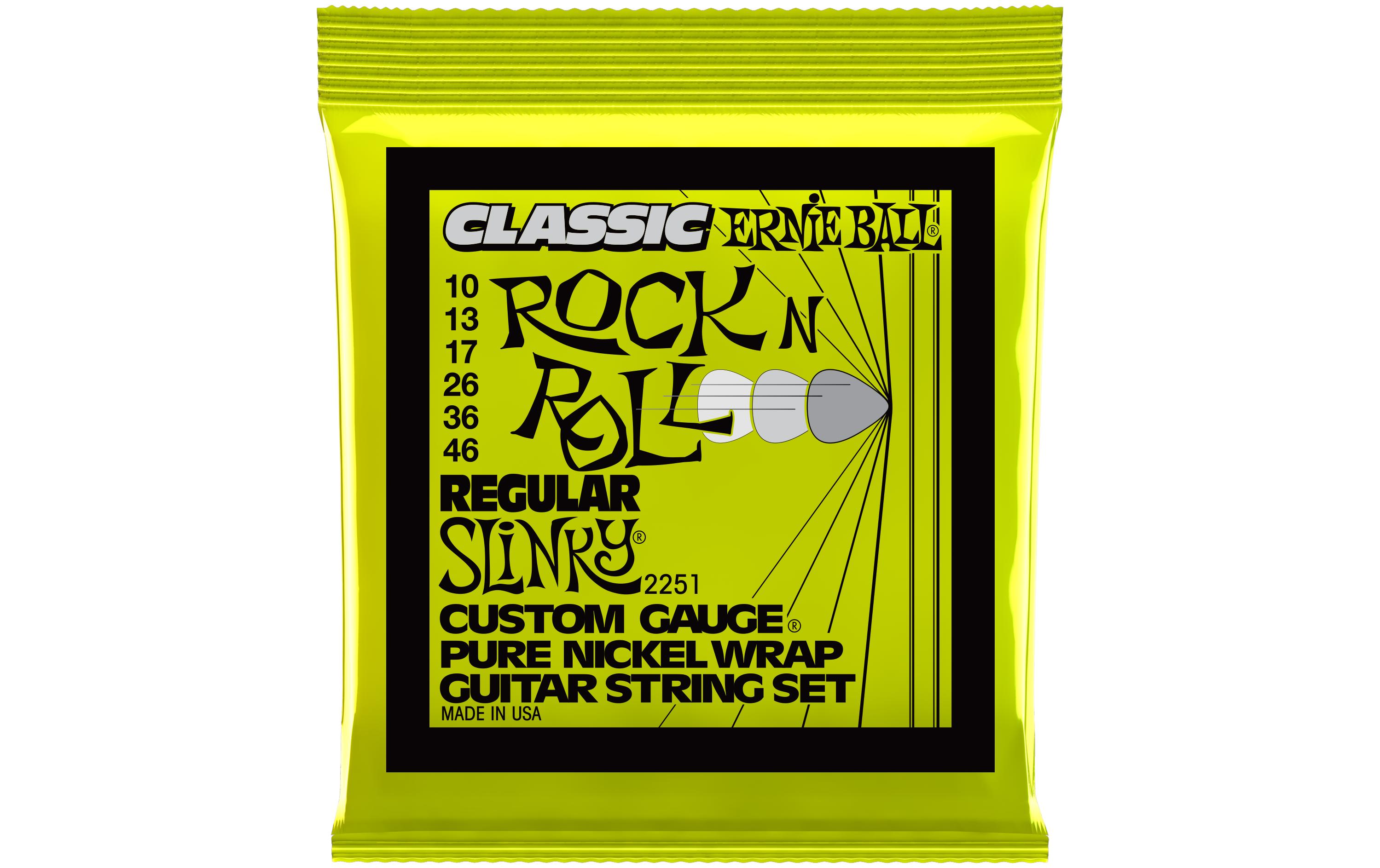 Gitarrensaiten 2251 Slinky Rock'N'Roll – Regular 10-46Praktischer Saitensatz für Ihre E-Gitarre
