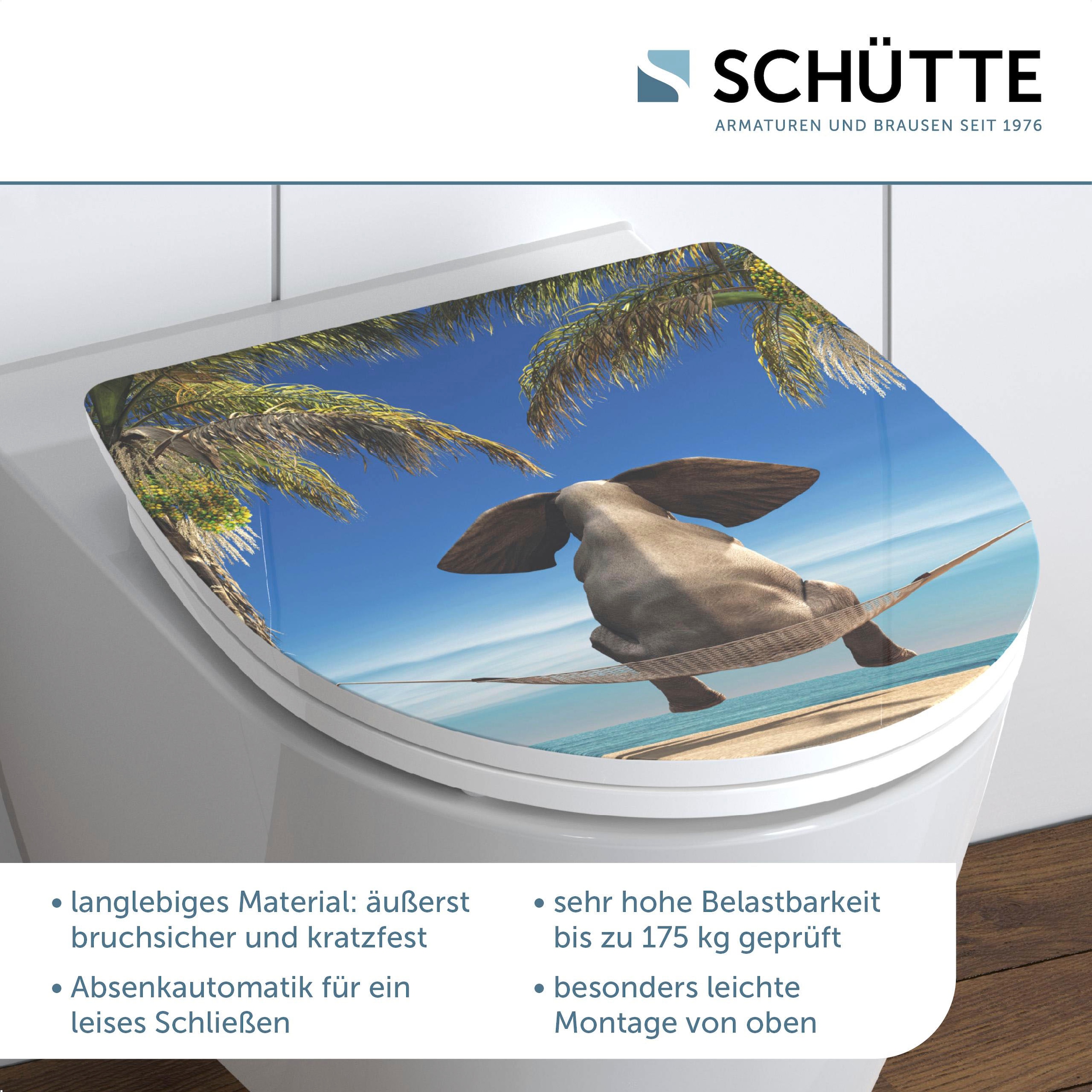 Schütte WC-Sitz »Happy Elephant« Duroplast, mit Absenkautomatik und Schnellverschluss, High Gloss