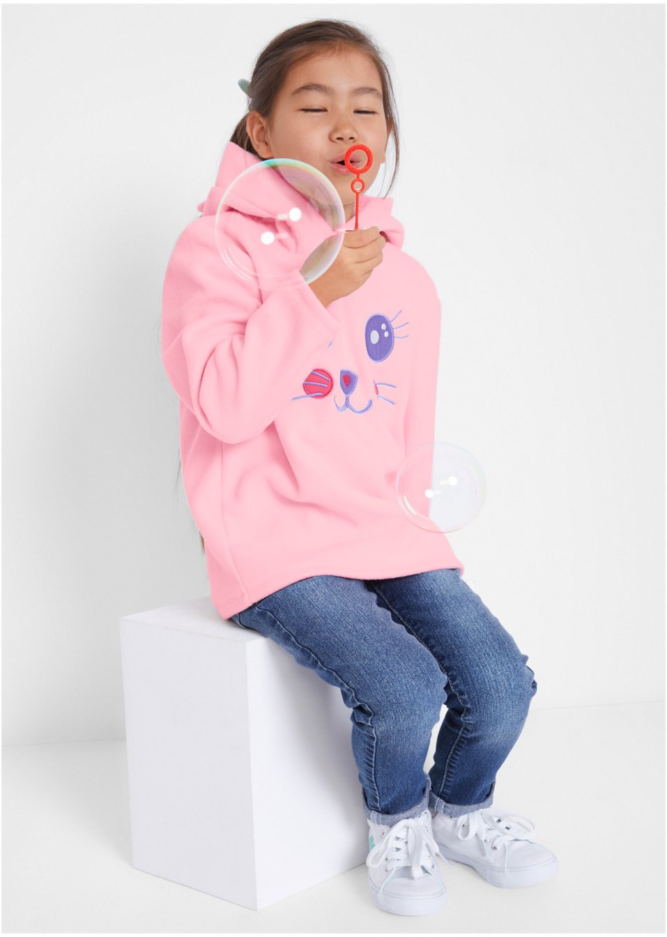T-shirt polaire à capuche fille