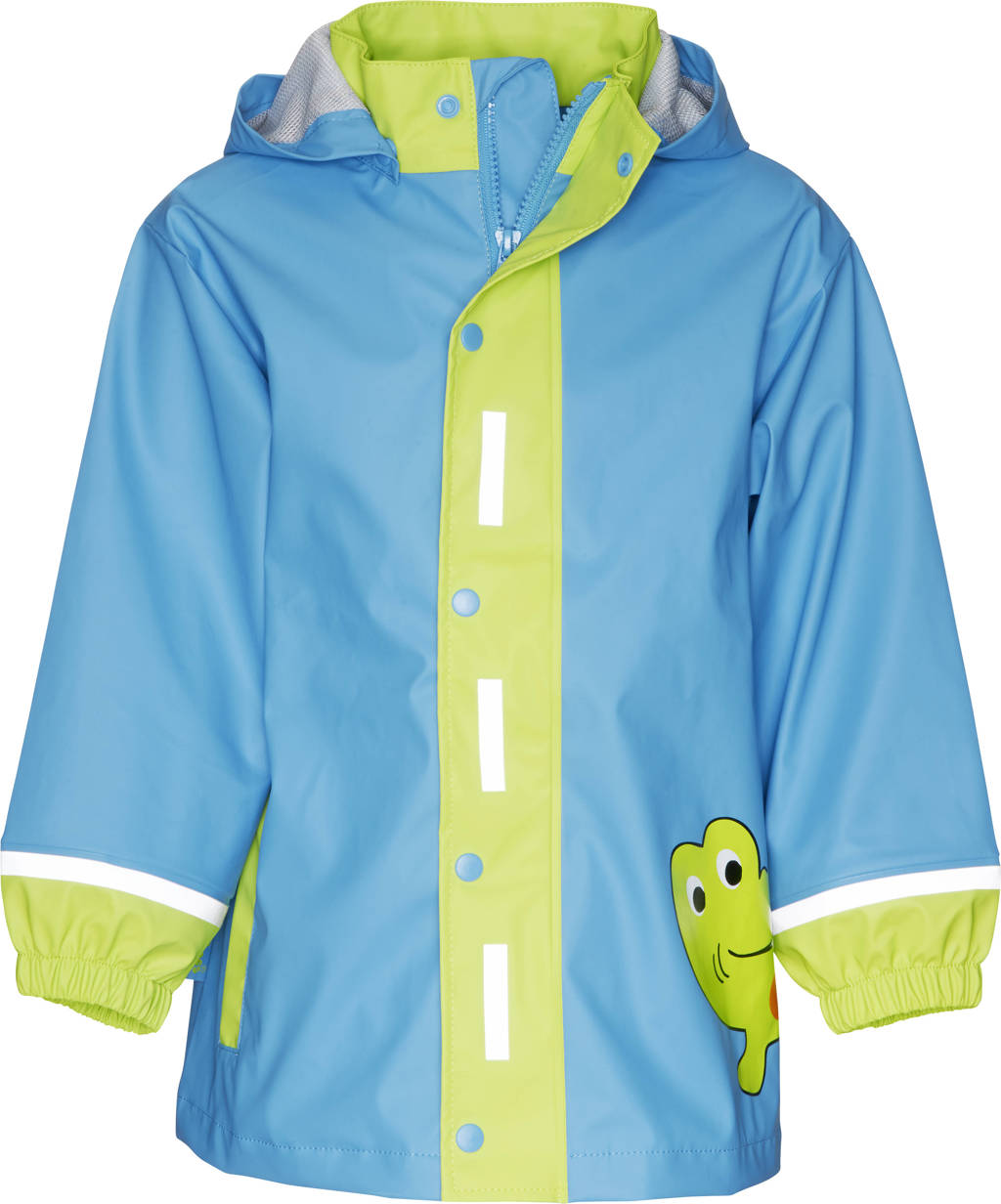 Playshoes regenjas Crocodile lichtblauw/groen