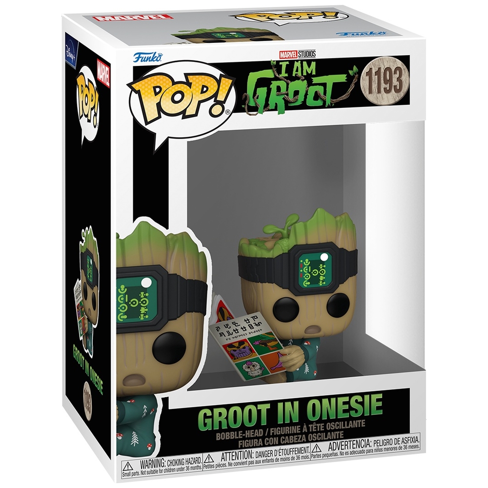 POP! Vinyl 1193: Marvel Groot im Strampler mit einem Buch