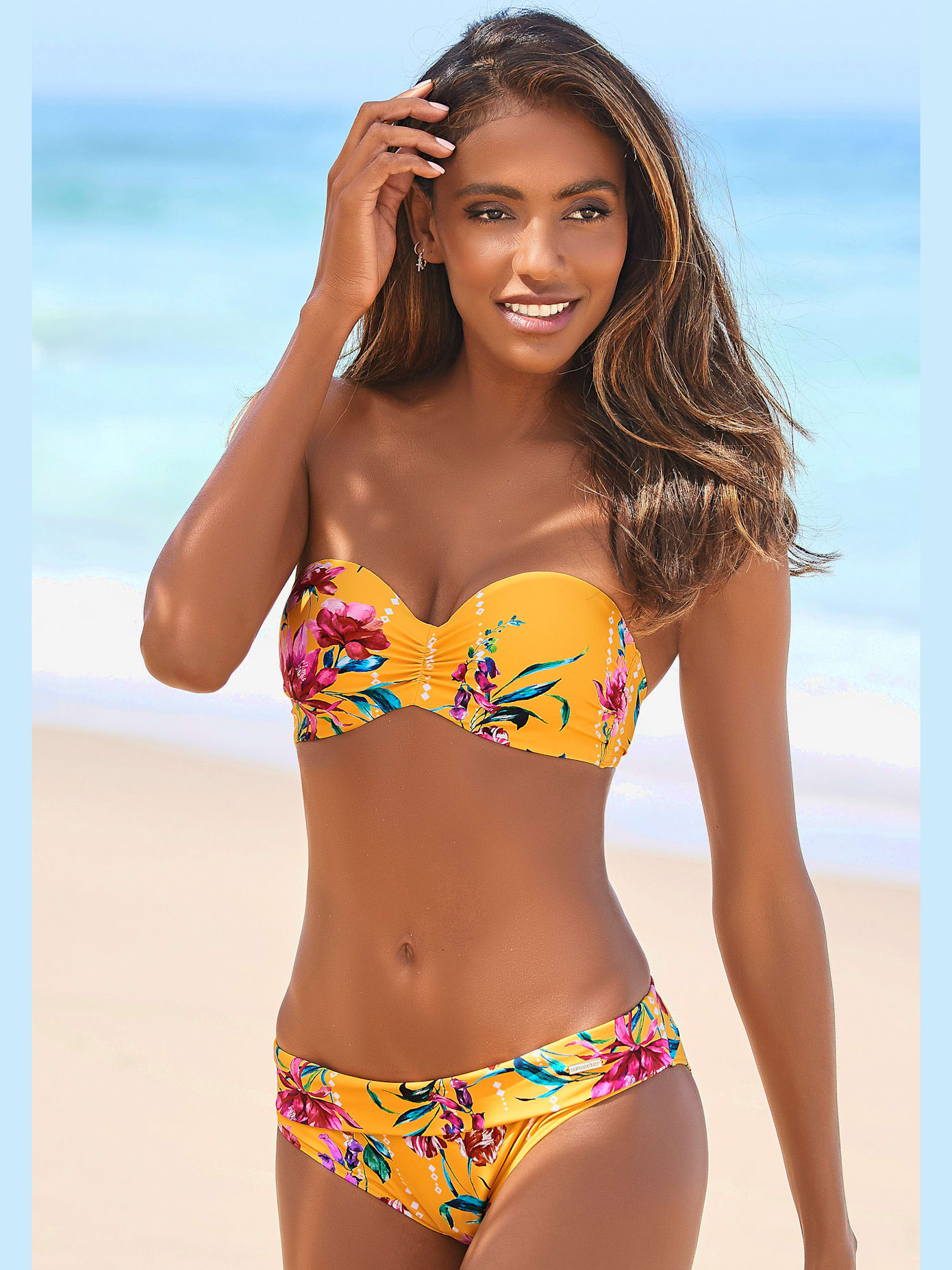 Bas de maillot de bain imprimé floral moderne
