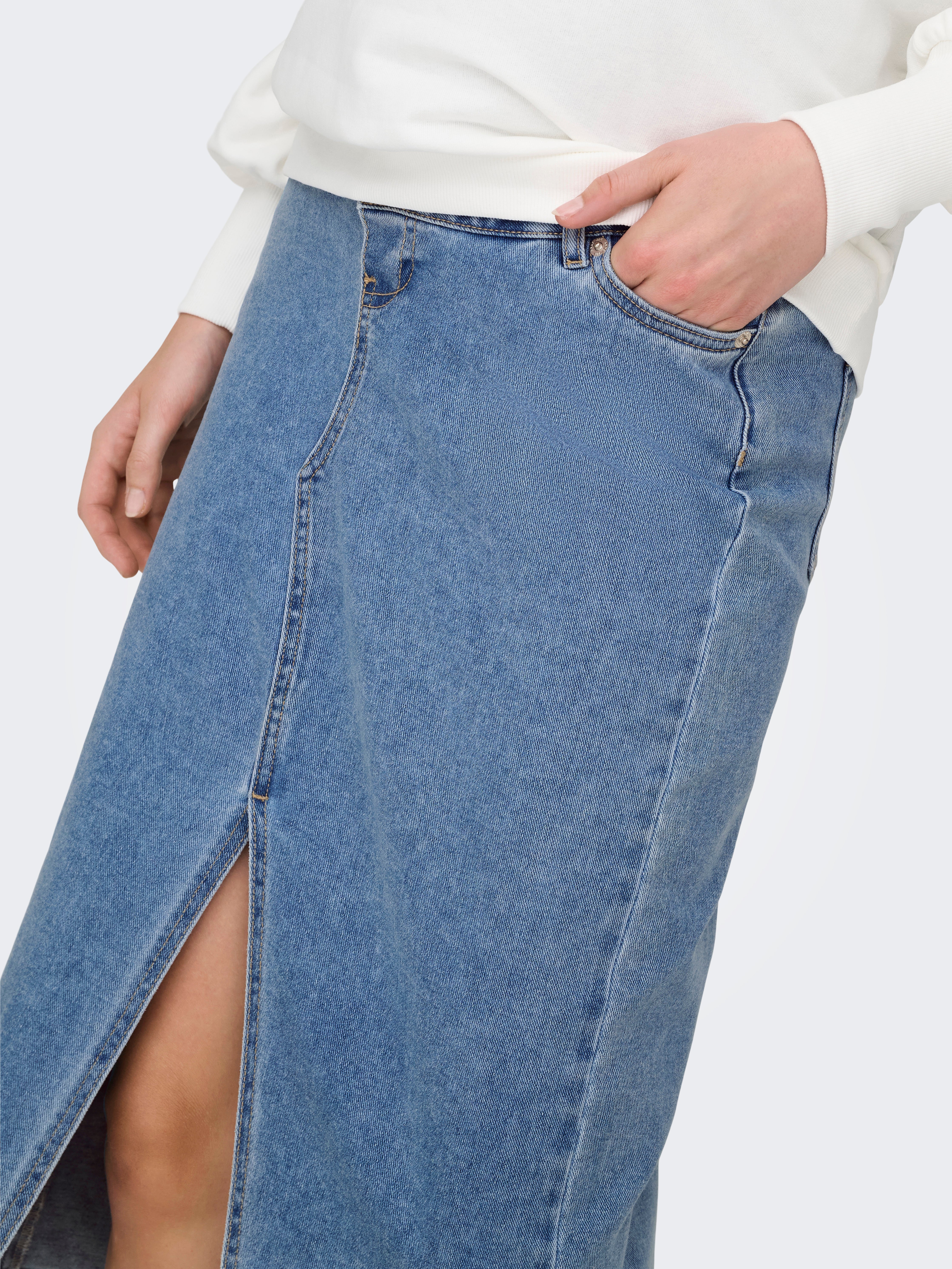 OLMSIRI Jeansrock Light Blue Denim