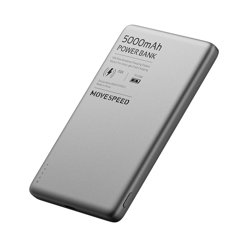 (15W) 10000mAh Magnetisches MagSafe Ladegerät USB C Powerbank Power Delivery Ultra Thin - Grau