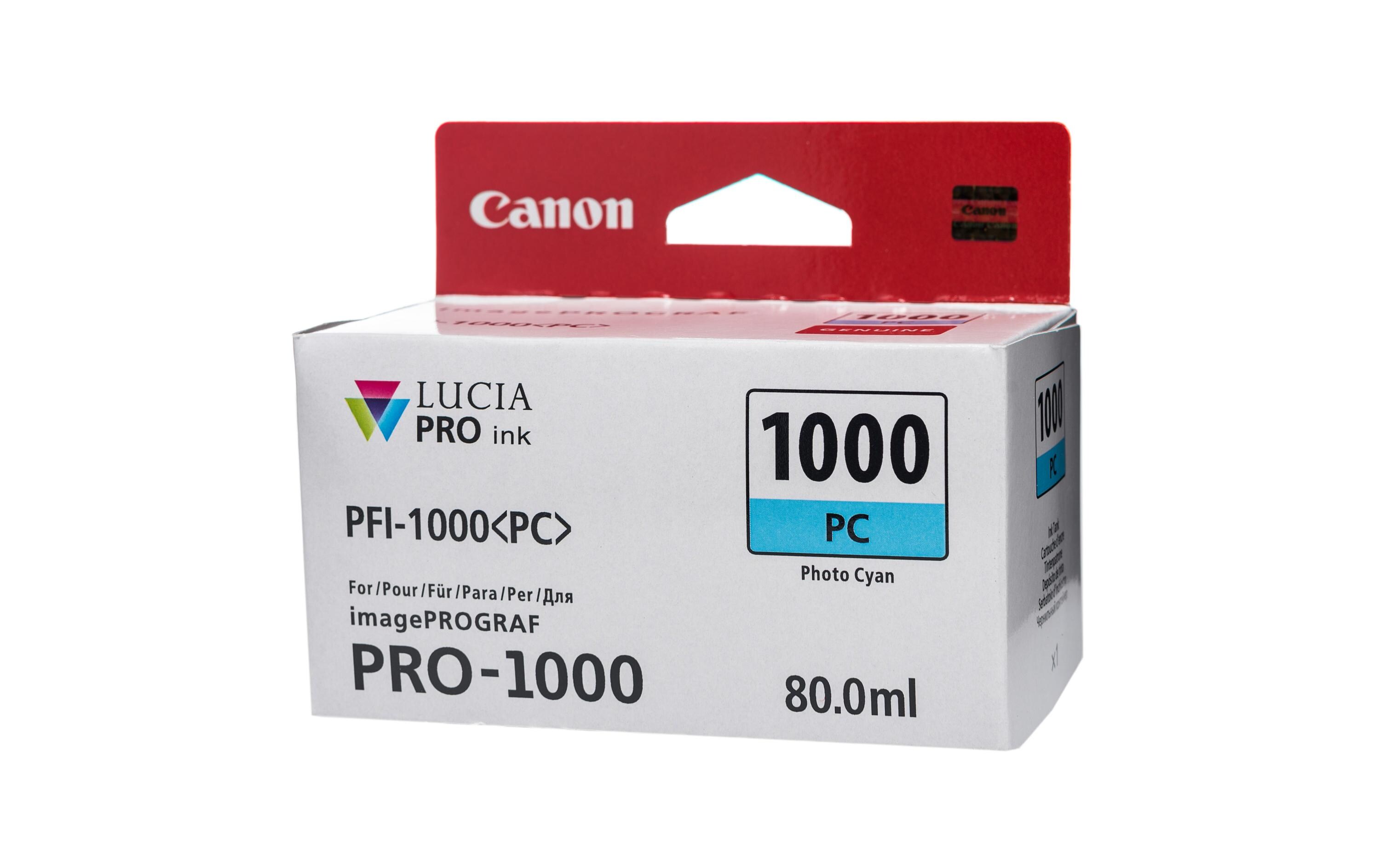 Tinte PFI-1000PC / 0550C001 CyanTinte, Cyan