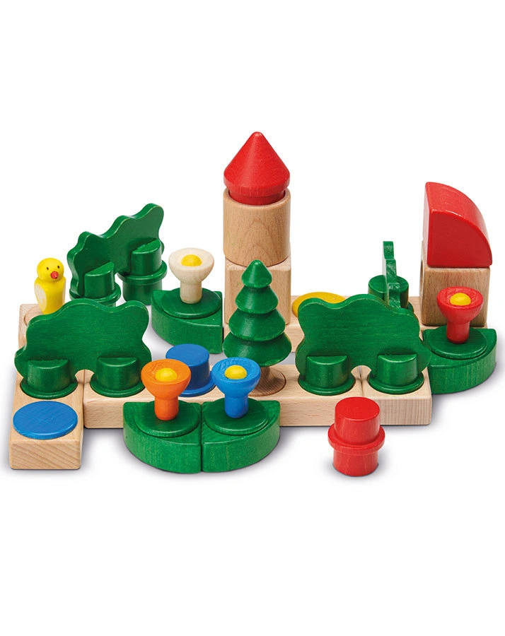 Steckspiel CUBIO PARK 30-teilig aus Holz