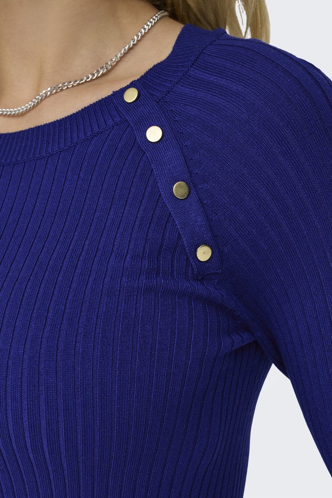 Only Onlmeddi Ls Button Detail O-Neck 4508480 sodalite blue