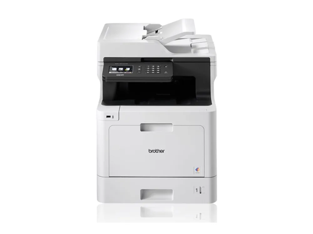 Brother DCP-L8410CDW - Multifunktionsprinter - farve - laser - 215.9 x 355.6 mm (original) - A4/Legal (medie) - op til 31 spm (kopiering) - op til 31 spm (udskriver) - 300 ark - USB 2.0, Gigabit LAN, Wi-Fi(n), USB vært