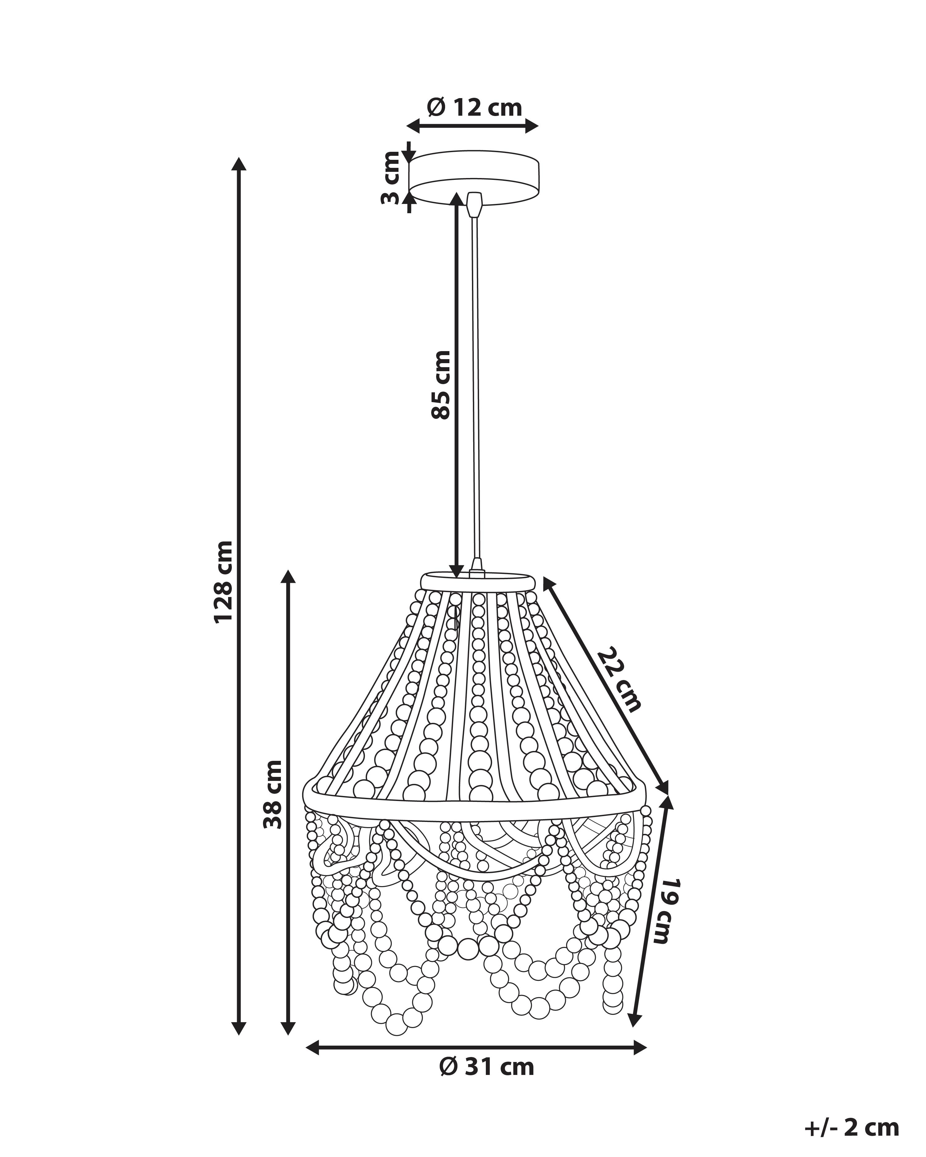 Kroonluchter MENIK Hout Lichtbruin