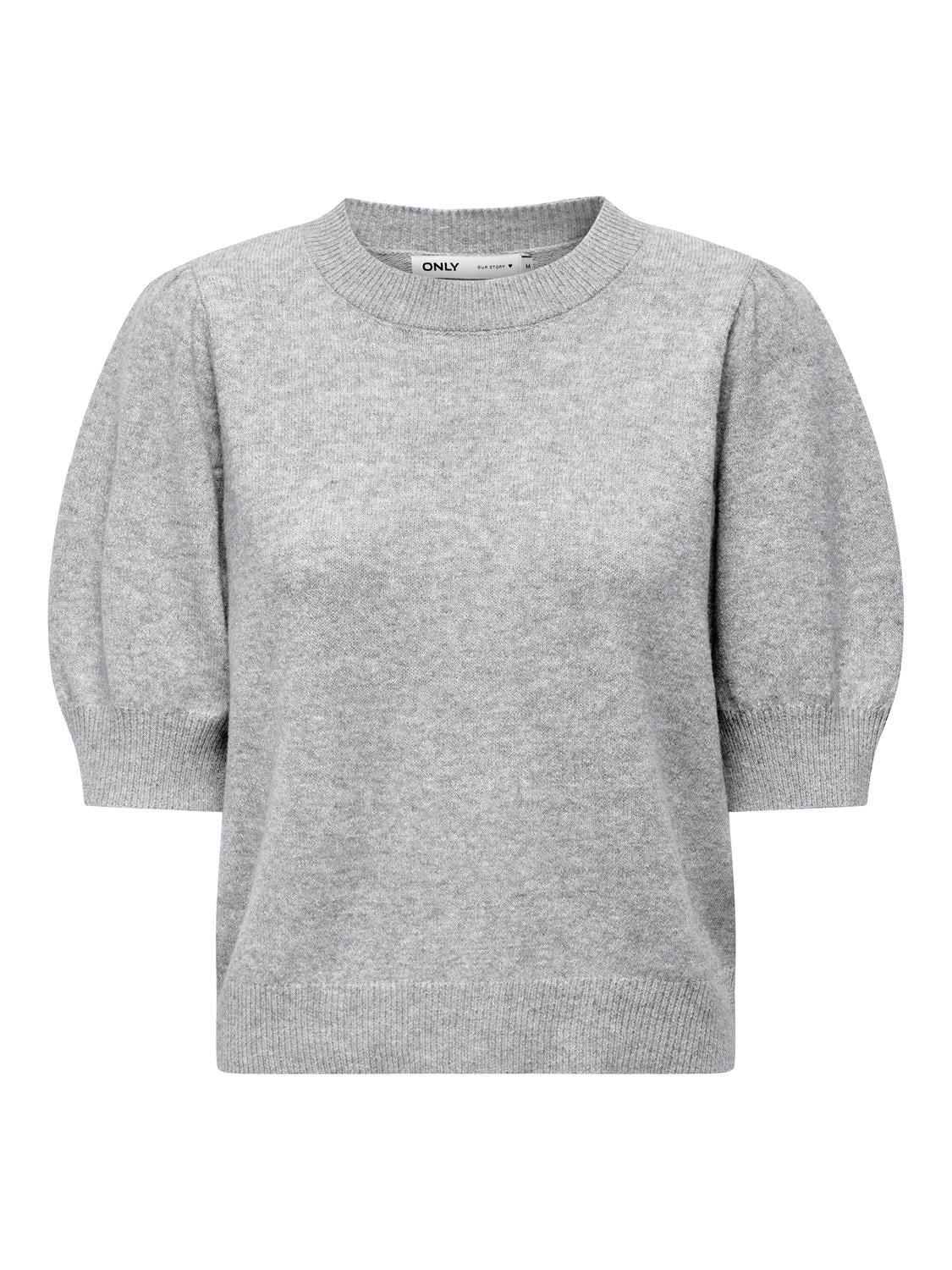 ONLRICA Strickpullover Light Grey Melange
